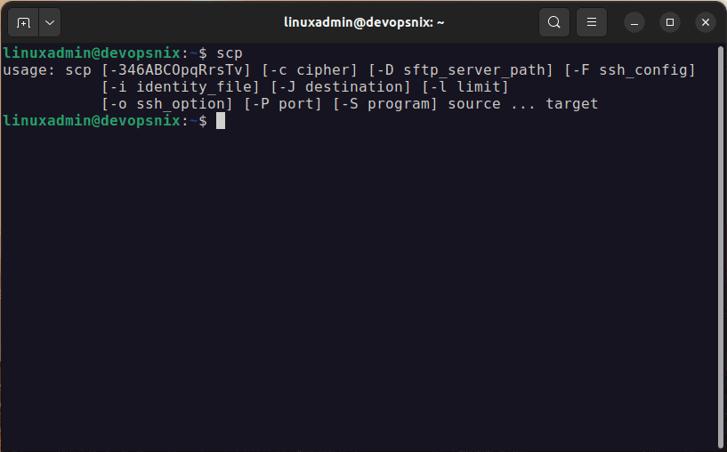 Issuing the SCP command in Linux