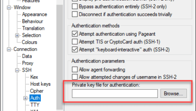 SSH authentication with Putty