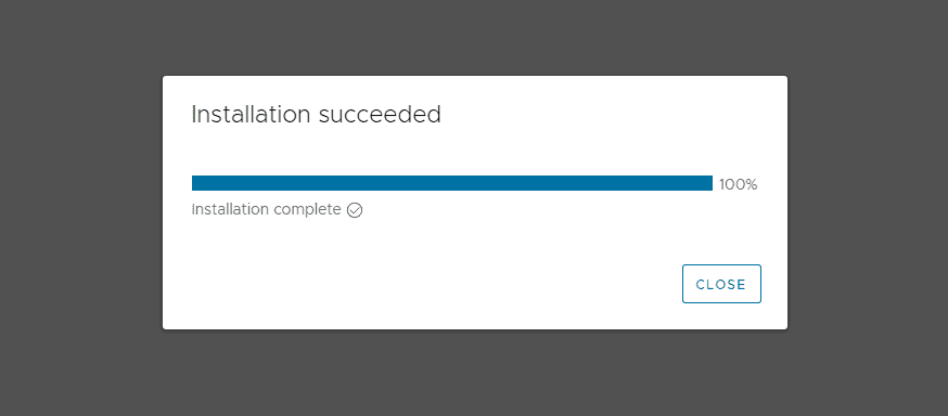 The installation succeeds in installing the vCenter Server 7.0 Update 3f release