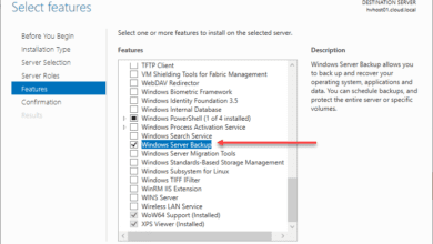 Adding the Windows Server Backup feature