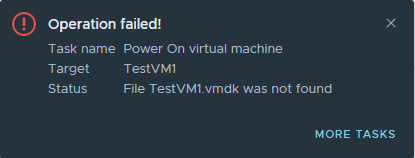 Attempting to power on your Virtual Machine