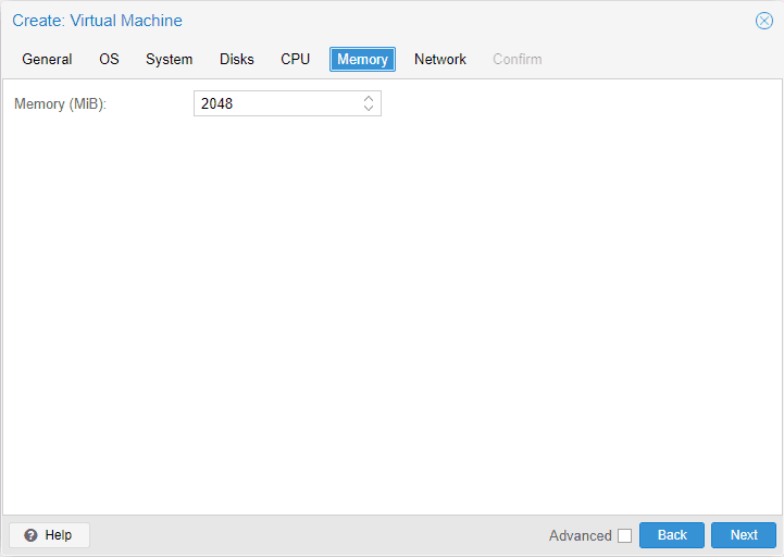 Configure memory settings for pfSense