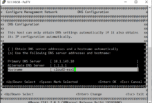 Configure the ESXi hostname in the DCUI
