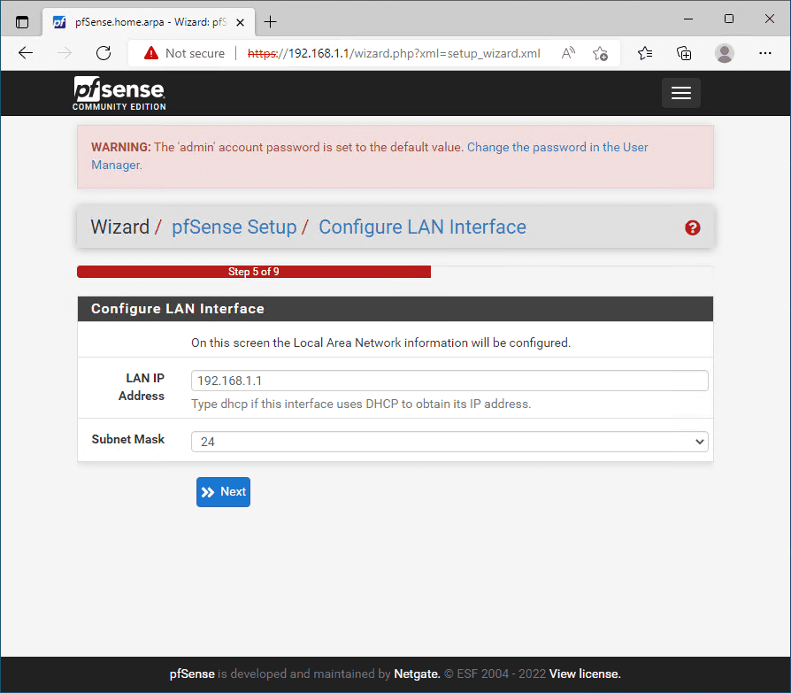 Configure the LAN interface