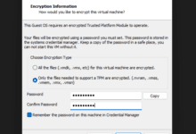 Fast Encryption option when creating a new VM in VMware Workstation 22H2
