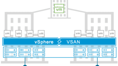 High level view of the VMware vSAN stretched cluster