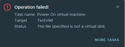 The virtual machine disk is encrypted