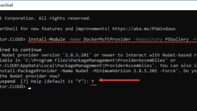 Install the module needed to install Docker from the Nuget Provider