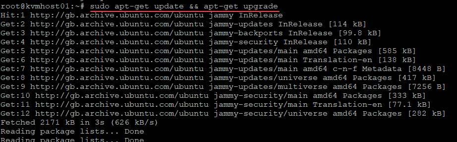Running updates in Ubuntu 22.04