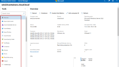 Windows Admin Center overview dashboard