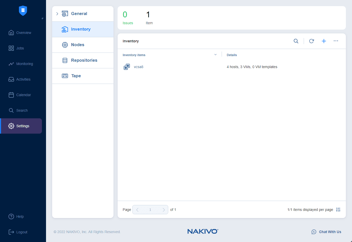 Adding a vCenter 8.0 server to NAKIVO Backup and Replication v10.8 beta