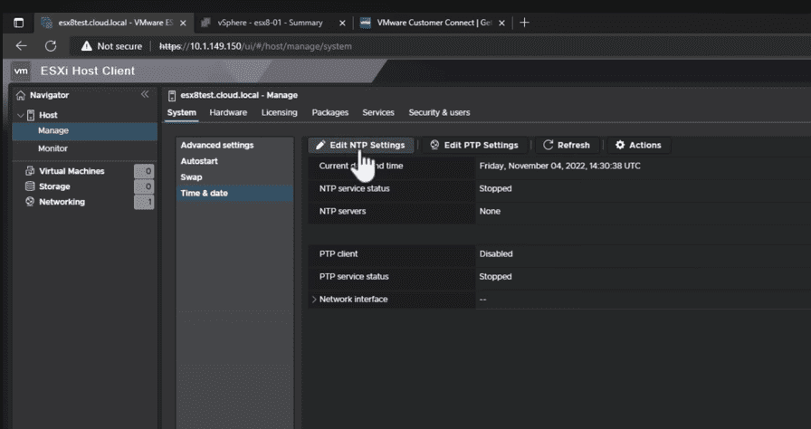 Editing your NTP server settings