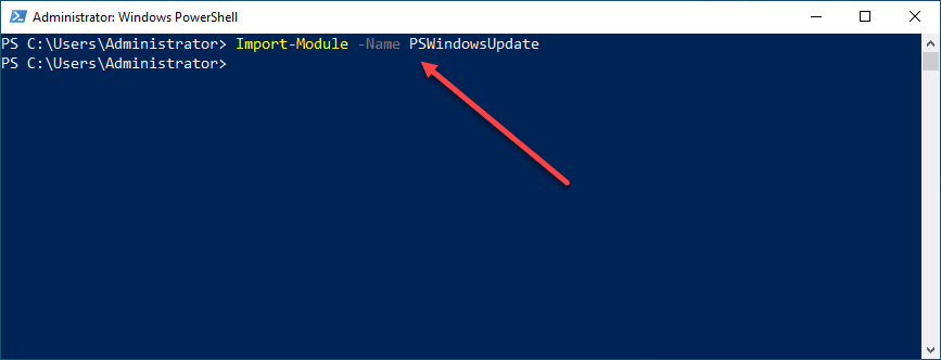 Importing the module in PowerShell