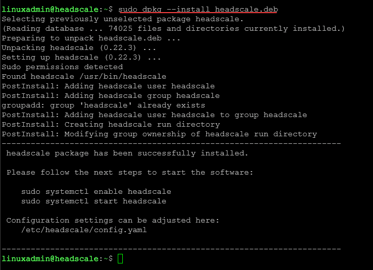 Installing the deb package in Ubuntu