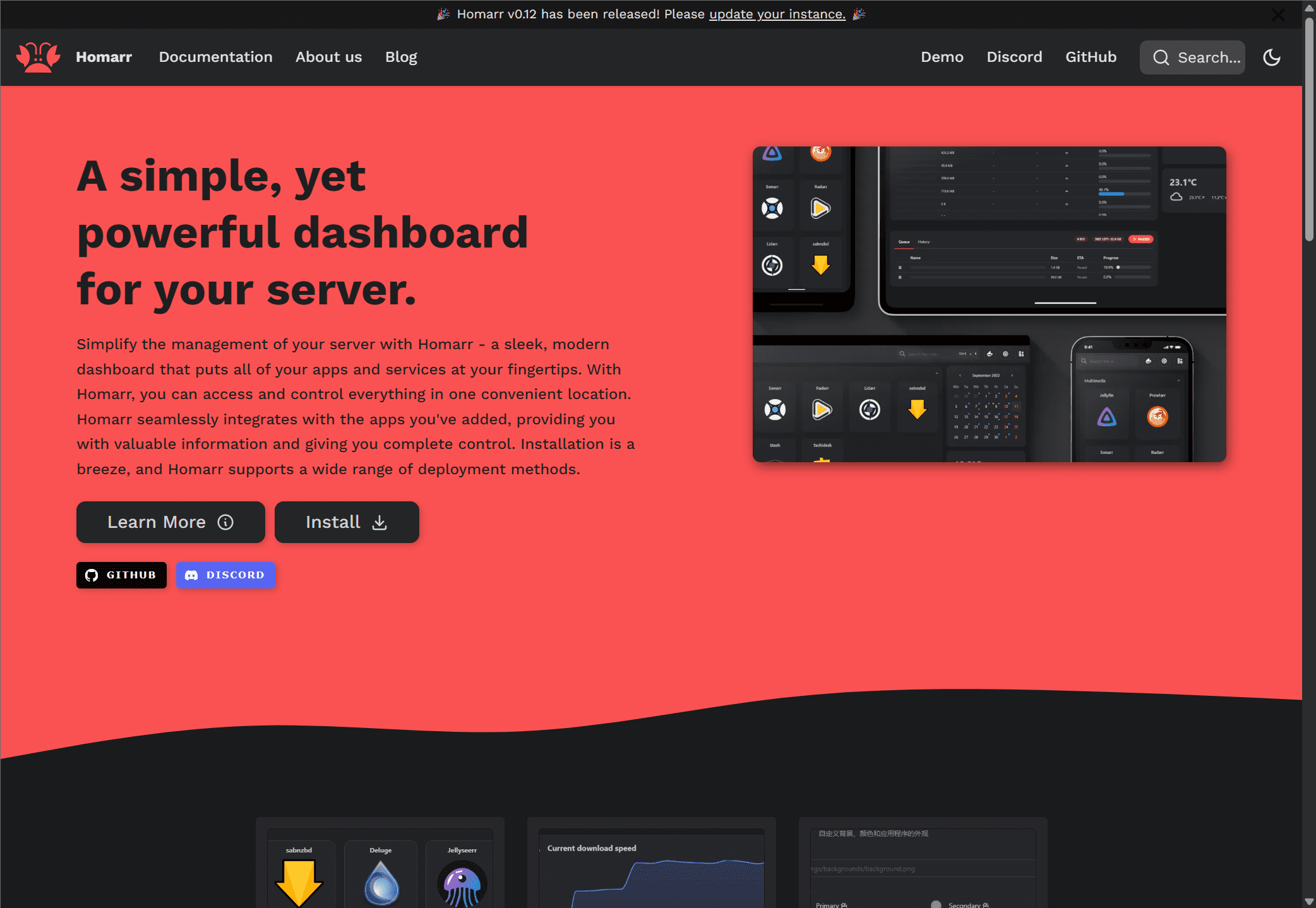 Homarr simple and elegant home lab dashboard