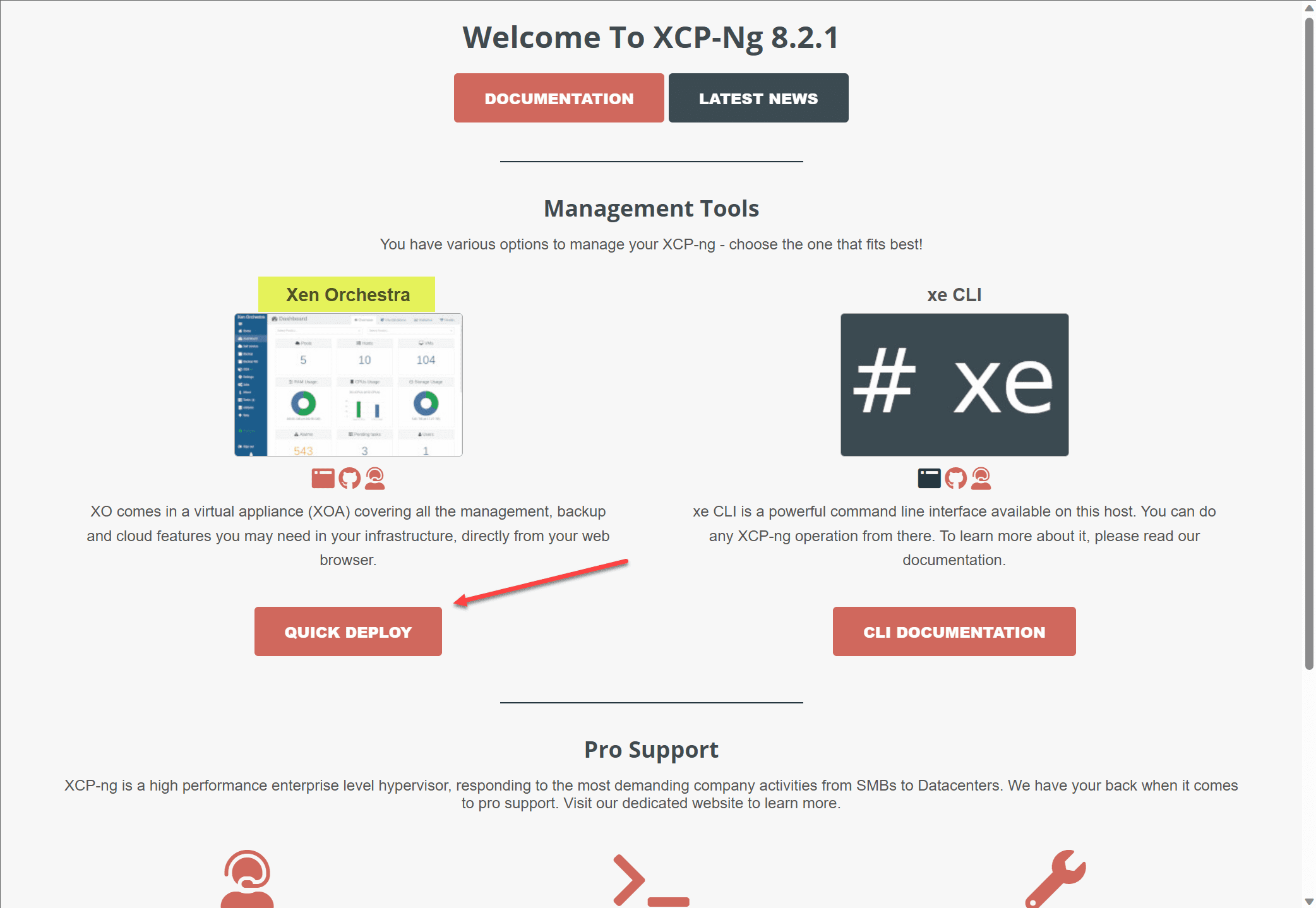 Quick deploy the Xen Orchstra appliance in your XCP ng environment