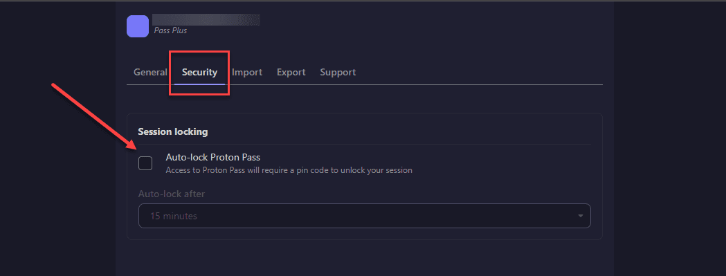 Autolock Proton Pass