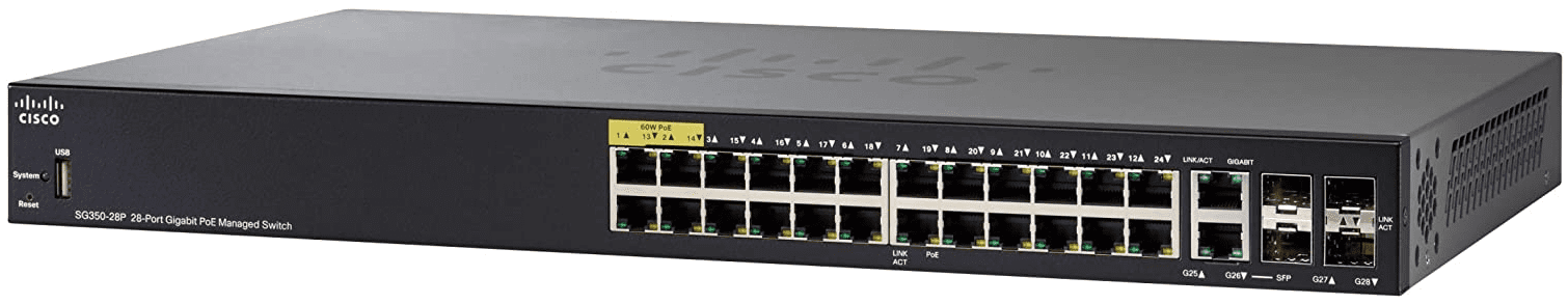 Cisco SG350 1 gig switch with SFP ports