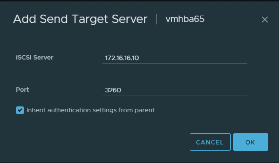 Configuring the iSCSI target