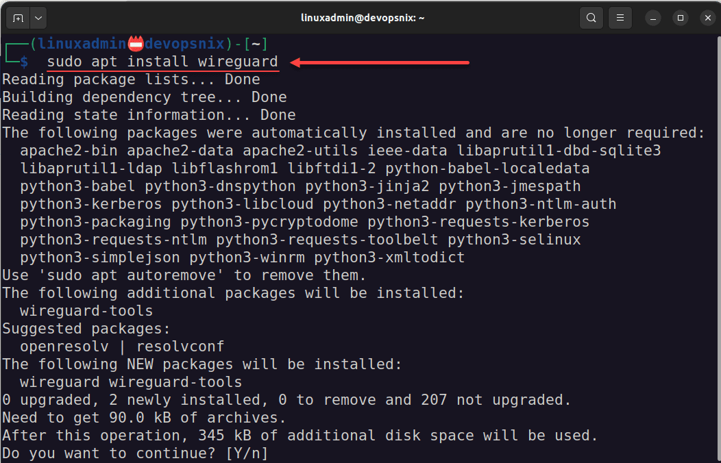 Installing Wireguard in Ubuntu 22.04