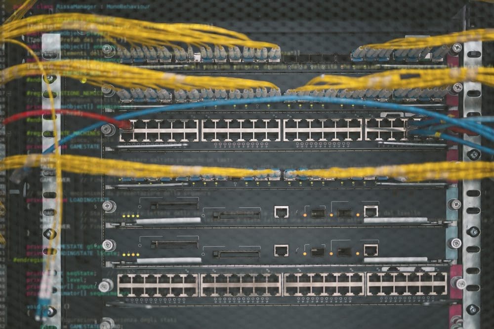 Network rack with fiber uplinks