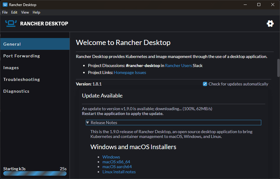Rancher Desktop includes nerdctl to interact with containerd