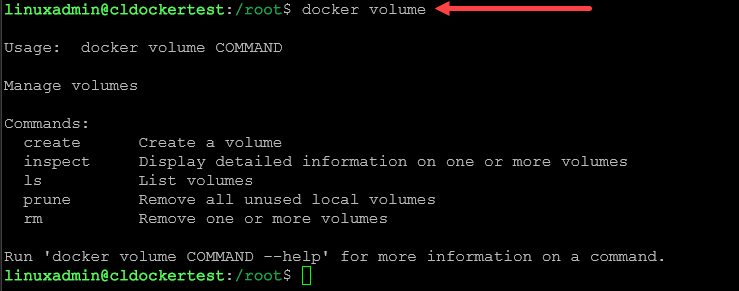 The Docker volume command