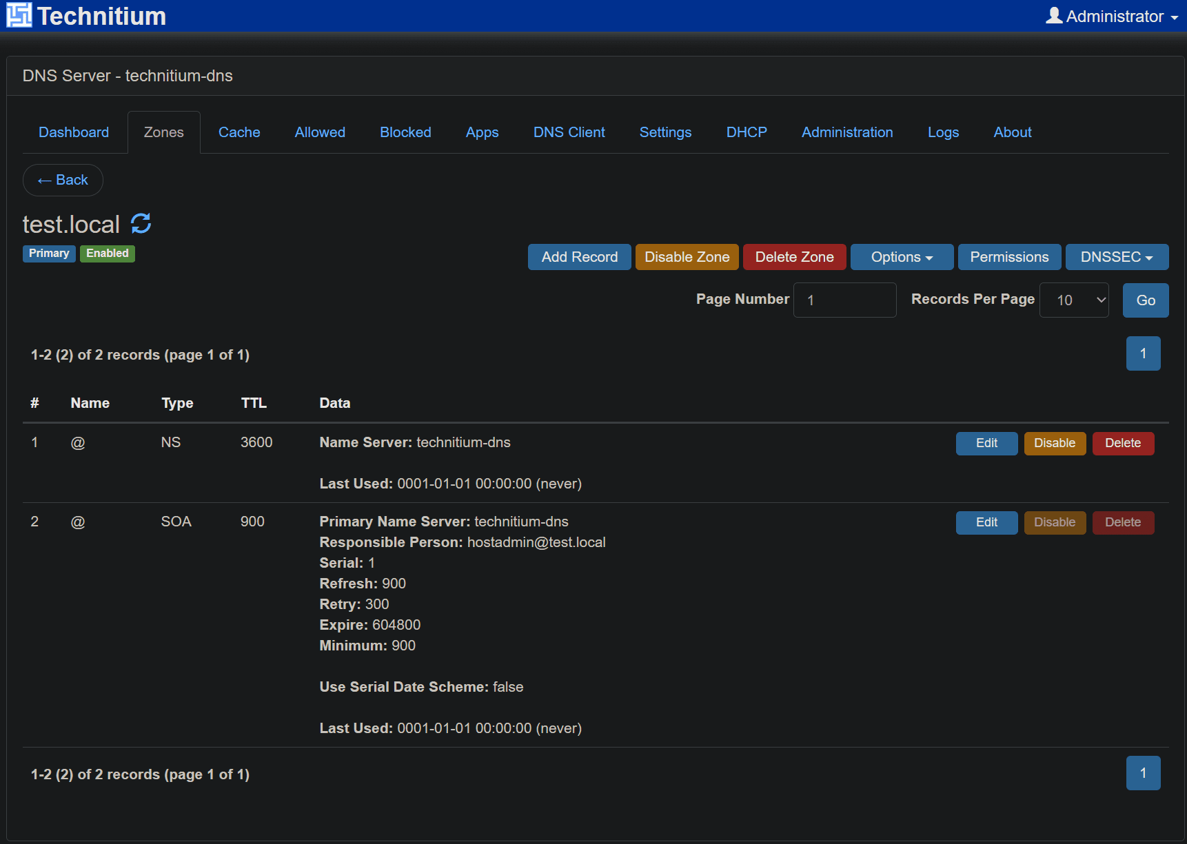 Dark mode for Technitium