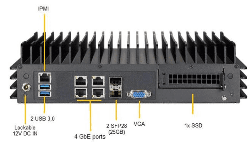 Fanless Supermicro model for IoT and Edge