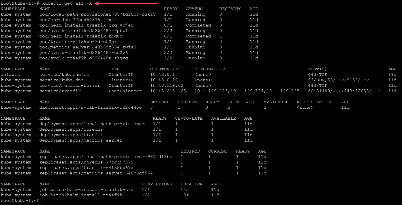 Getting all Kubernetes resources with kubectl