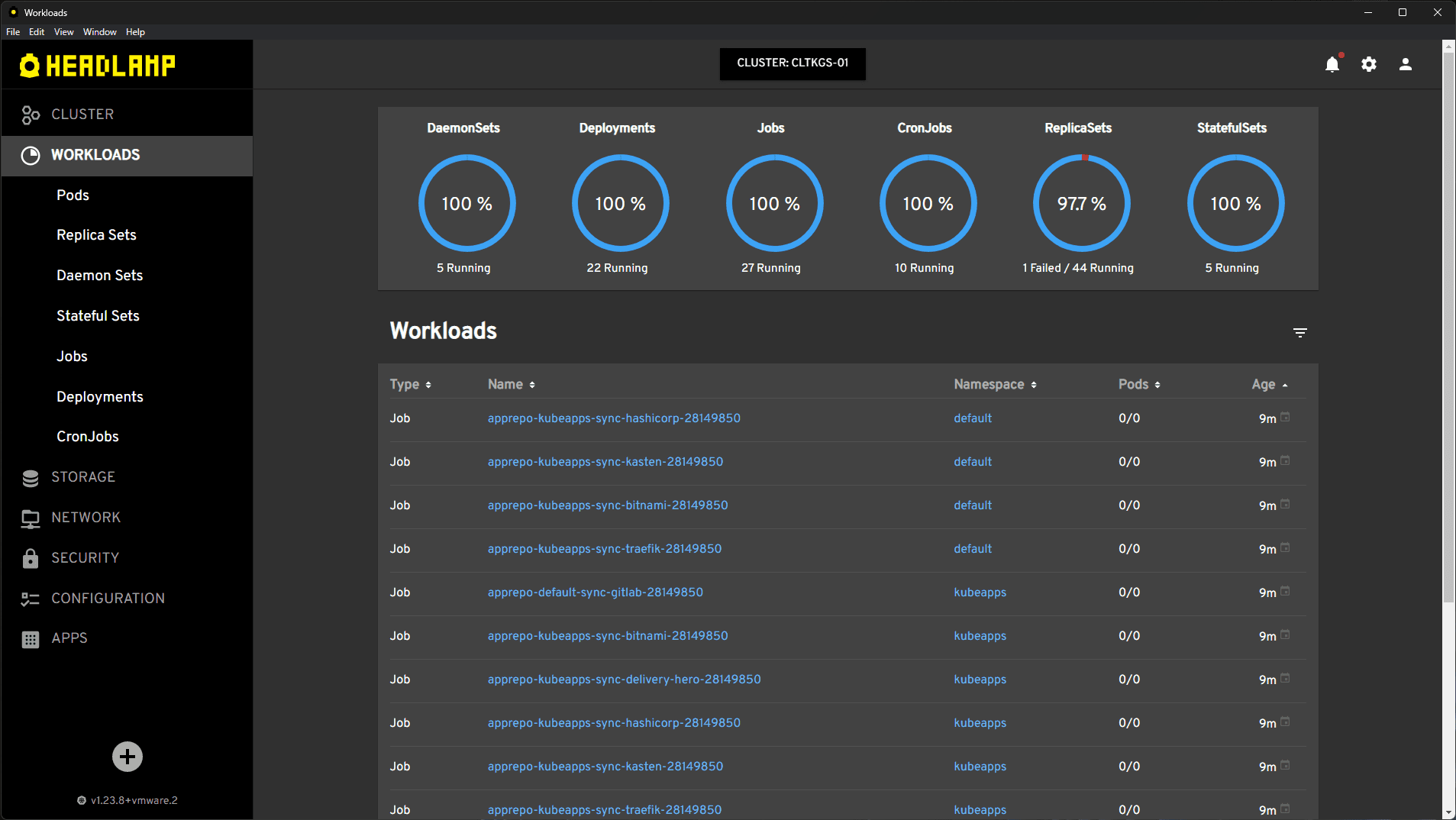 Headlamp Kubernetes management tool