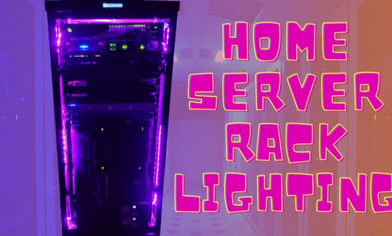 Home server rack lighting