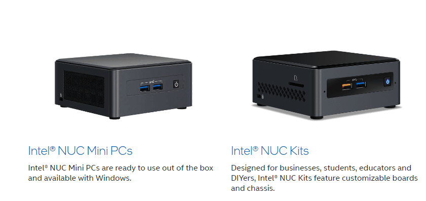 Intel NUC for home lab servers