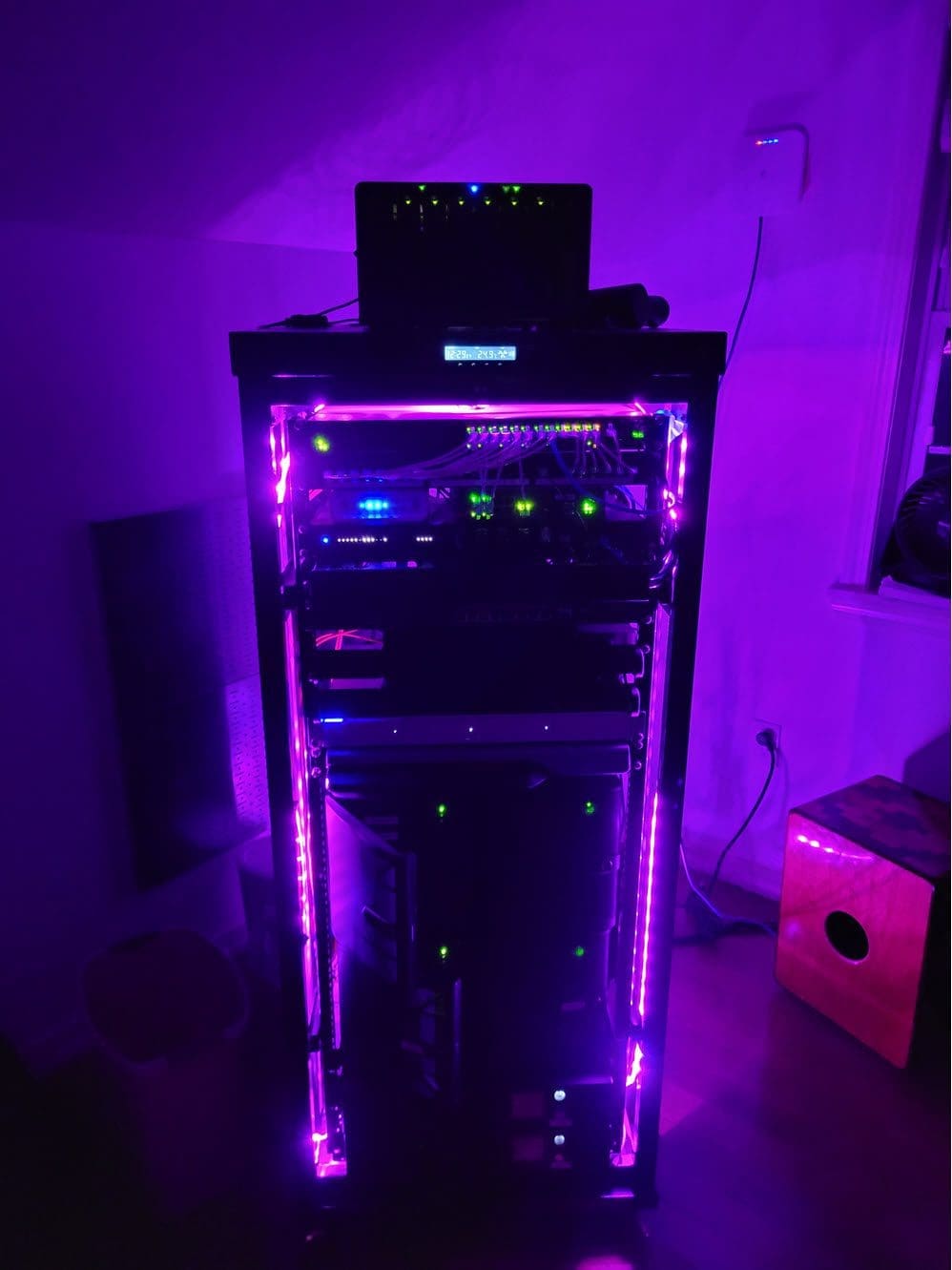 Purple Home lab rack RGB
