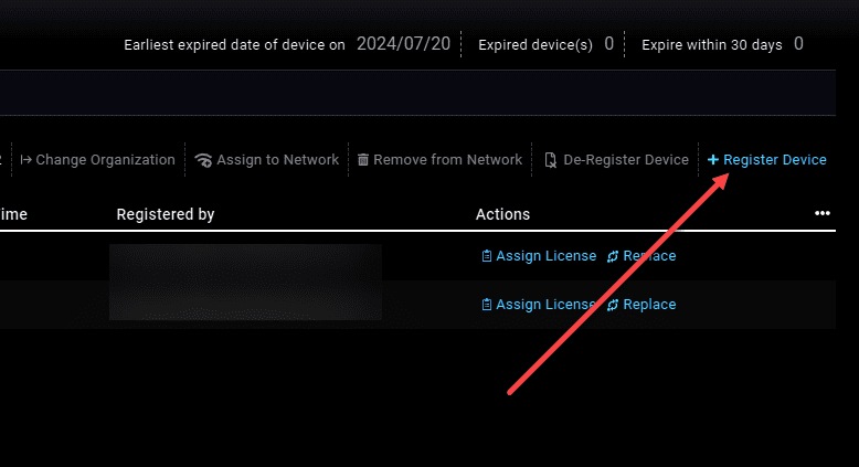 Register a new device in EnGenius cloud