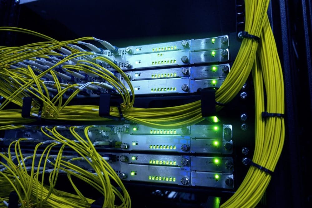Servers cabled into fiber switches.jpg