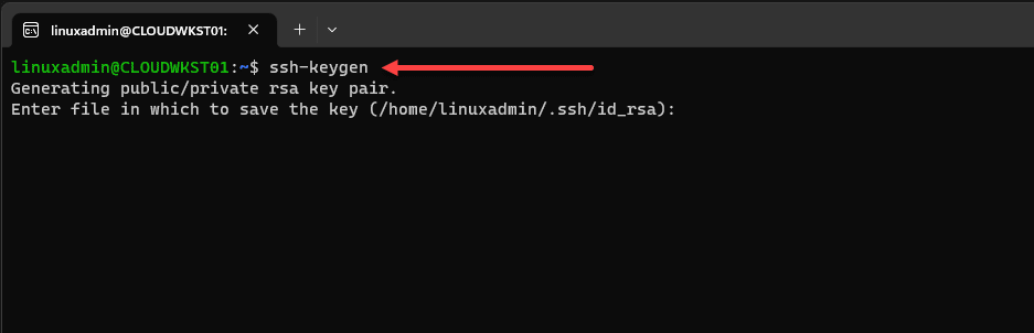 The ssh keygen utility creates a public key pair