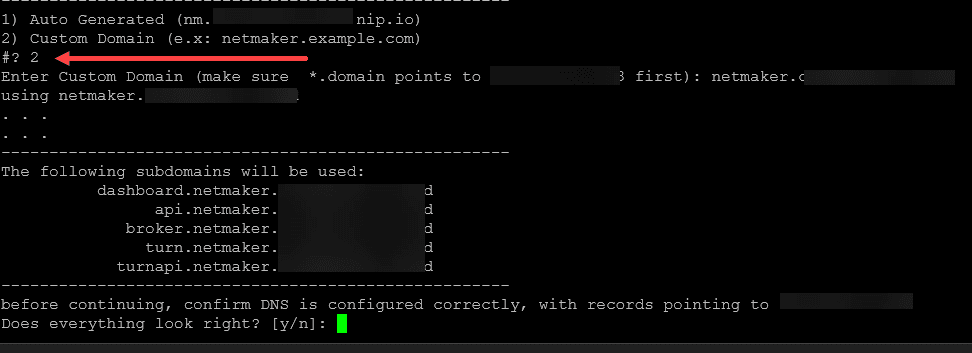 Choosing your domain and dns configuration