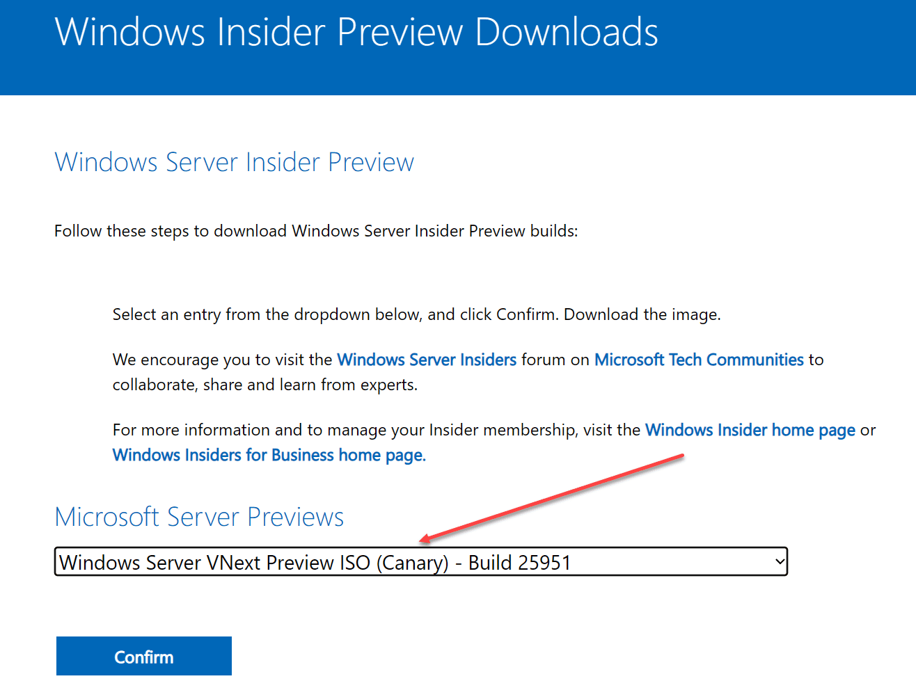 Downloading the windows server 2025 iso