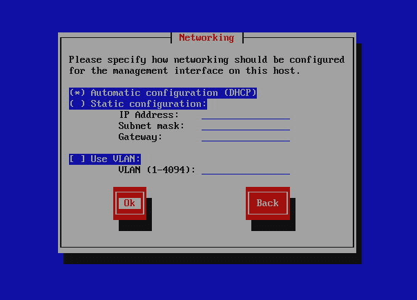 Network configuration options