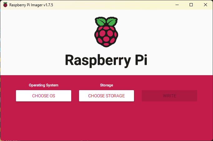 Raspberry pi imager application