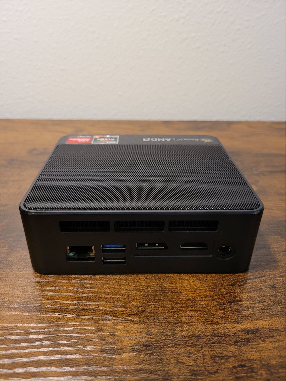 Rear view of the ryzen 7 mini pc