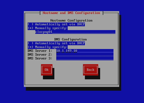 Setting a static configuration