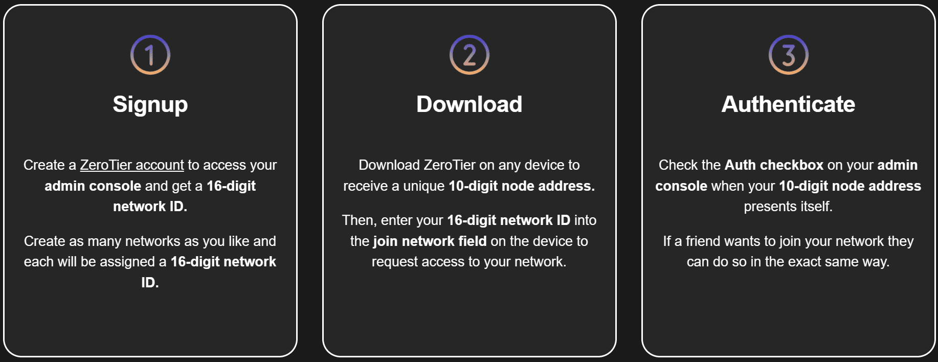 Steps to download and configure zerotier