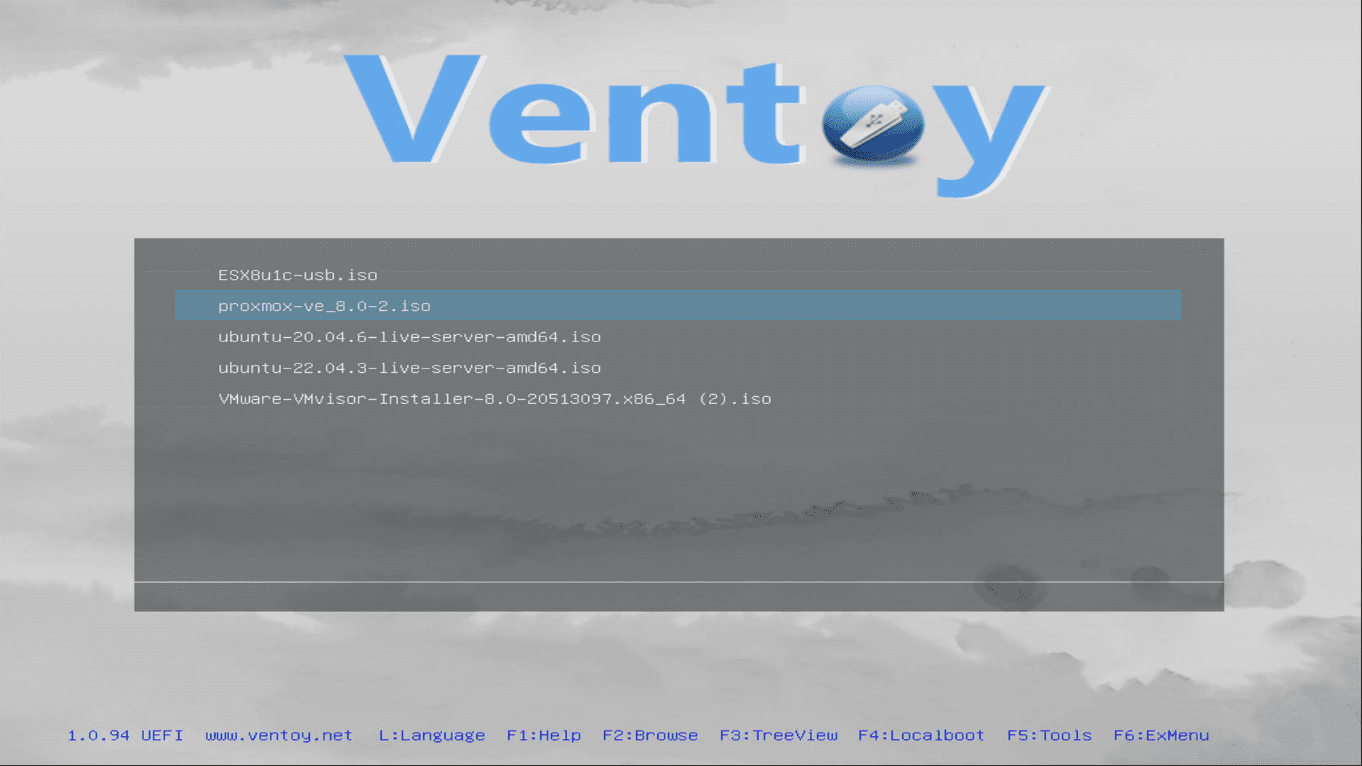 Using ventoy to deploy proxmox