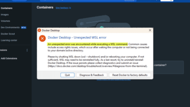 Docker desktop unexpected wsl error