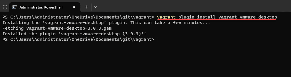 Install the vagrant vmware desktop plugin
