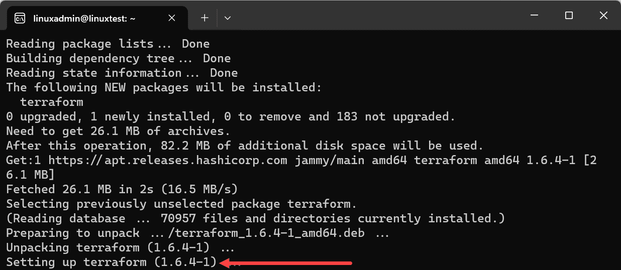Installing terraform in ubuntu linux