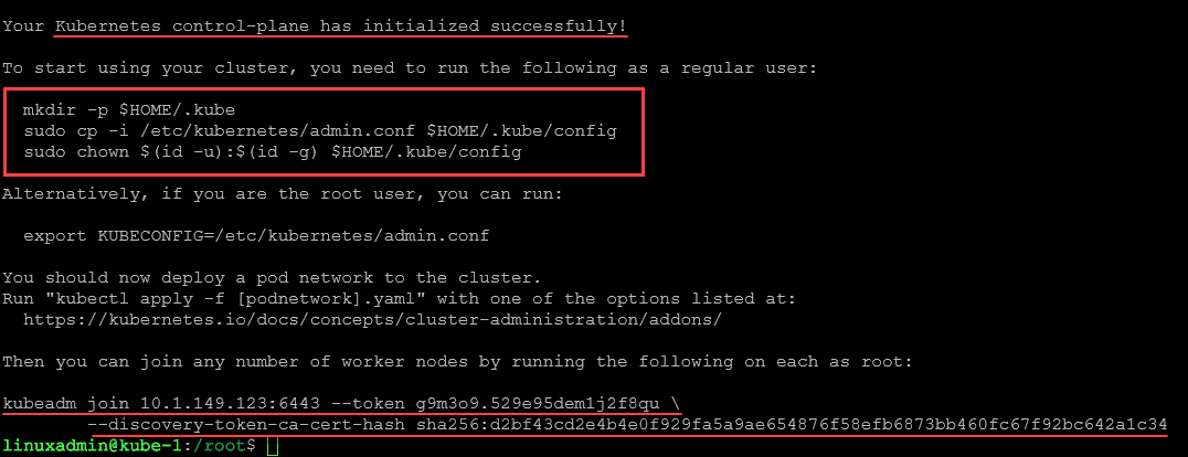 Cluster initialized successfully ready to join workers