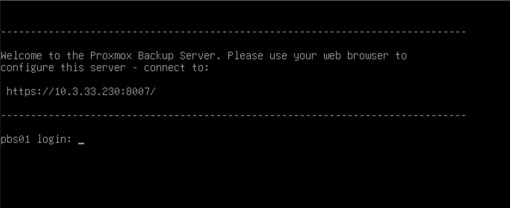 Proxmox backup server login